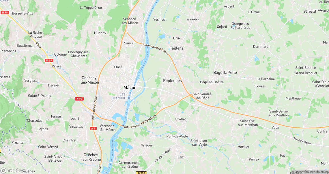 Localisation de la voiture à Replonges