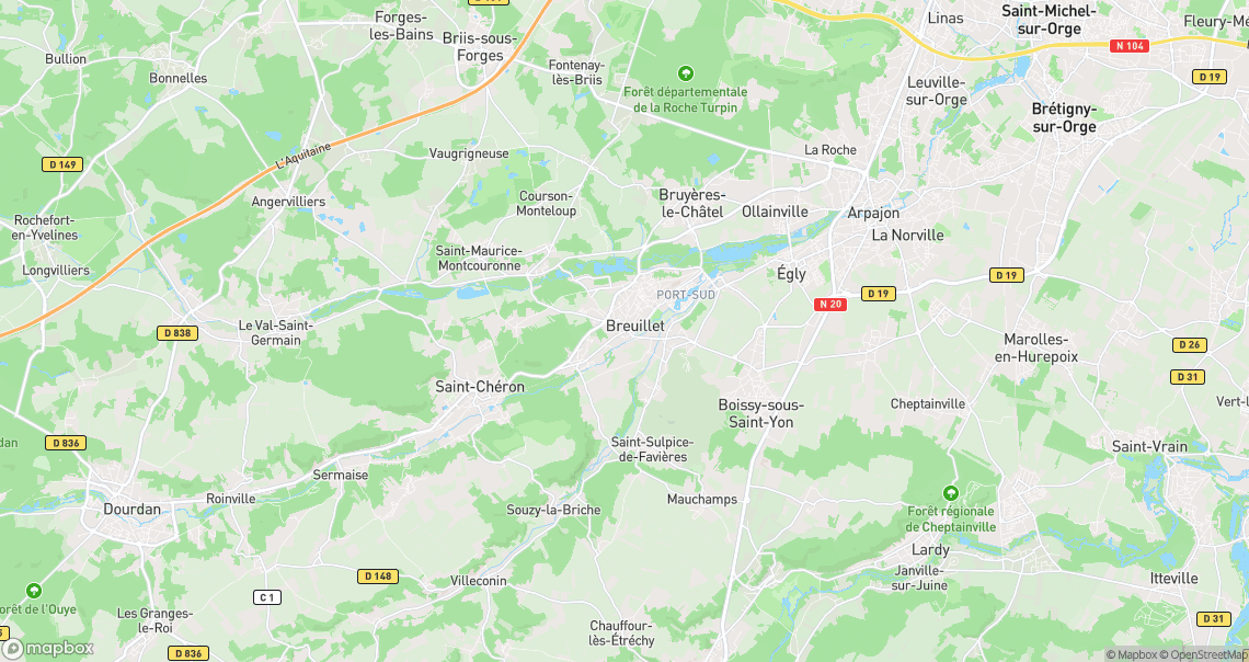 Localisation de la voiture à Breuillet
