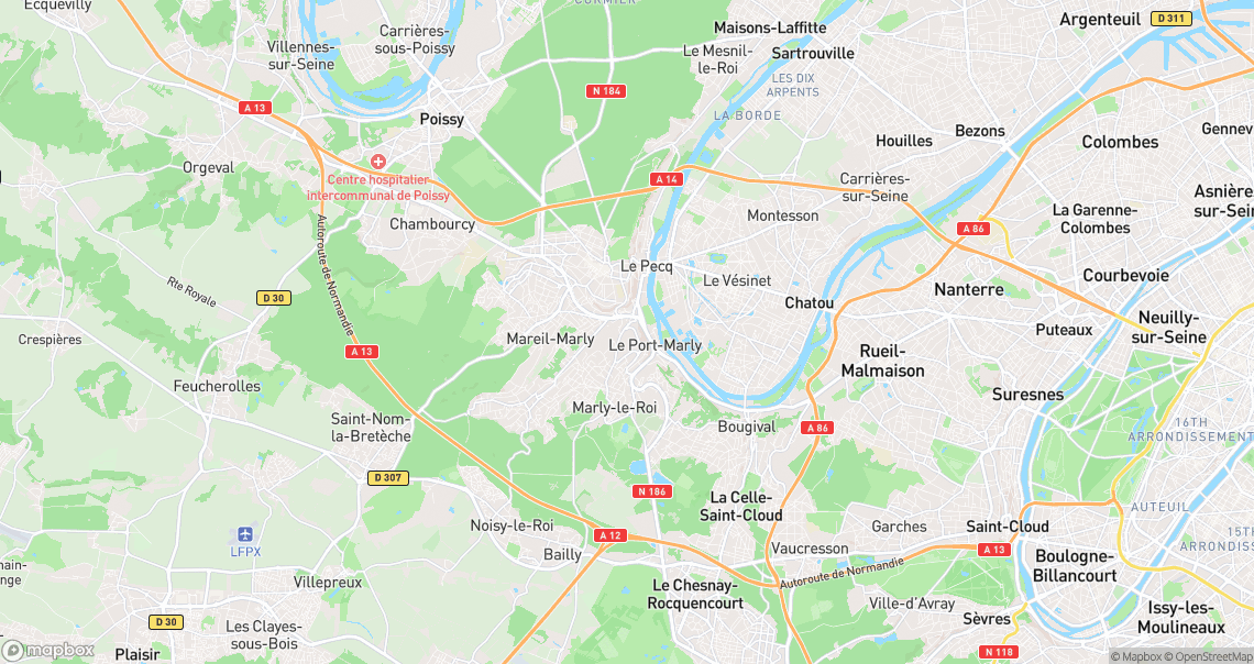 Localisation de la voiture à Marly-le-Roi