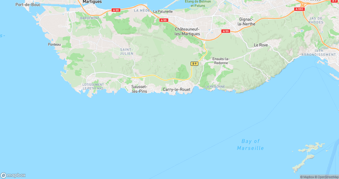 Localisation de la voiture à Carry-le-Rouet