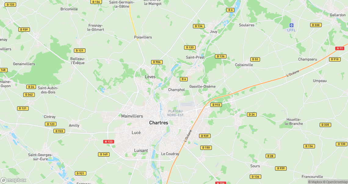 Localisation de la voiture à Champhol