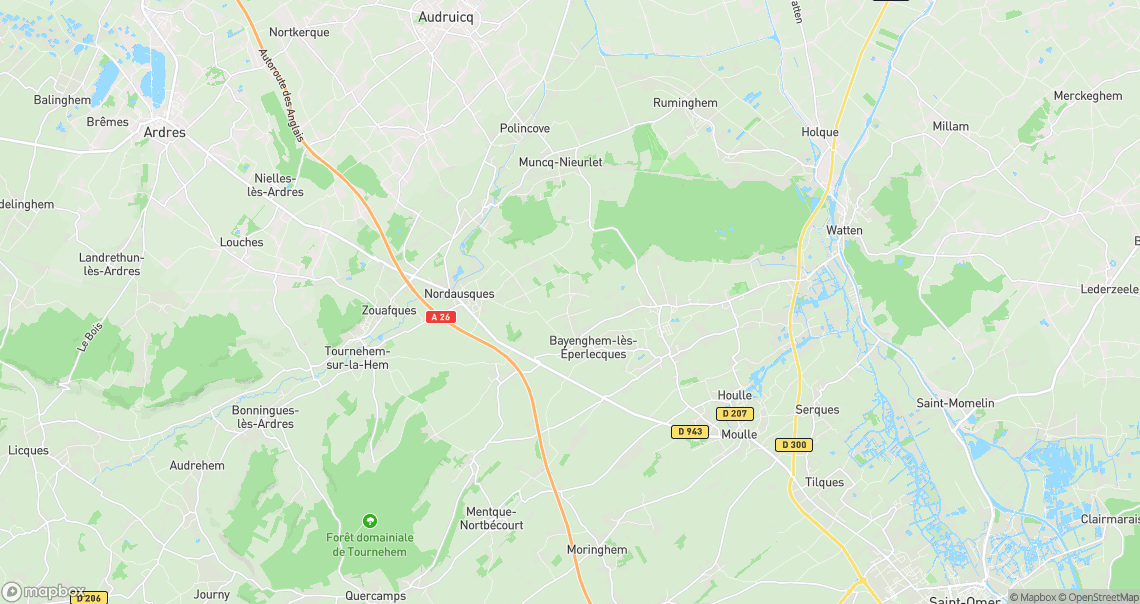Localisation de la voiture à Bayenghem-lès-Éperlecques
