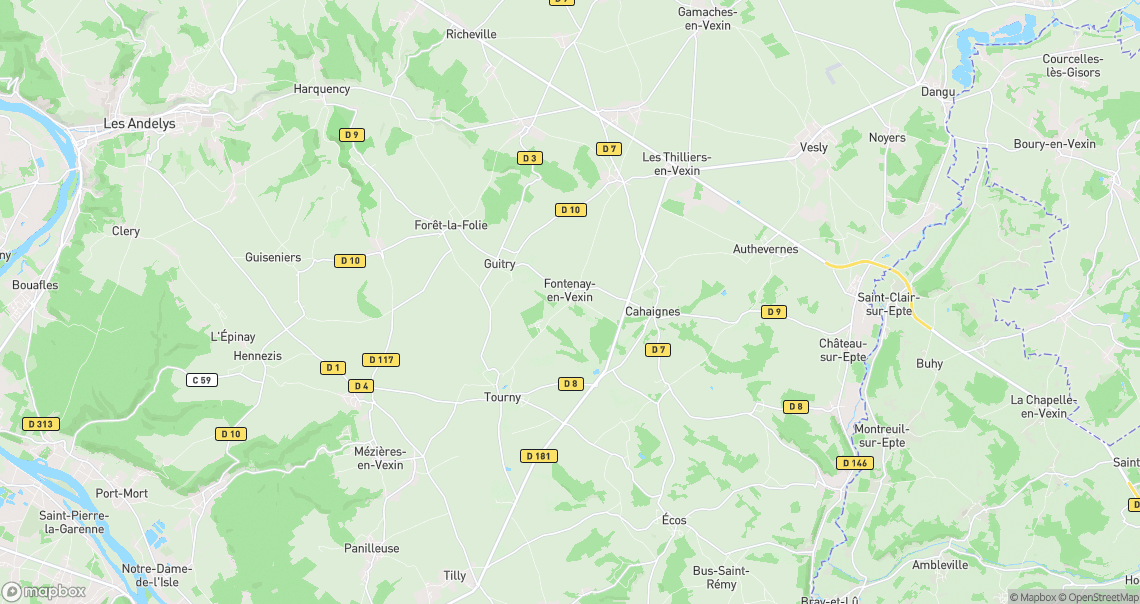 Localisation de la voiture à Vexin-sur-Epte