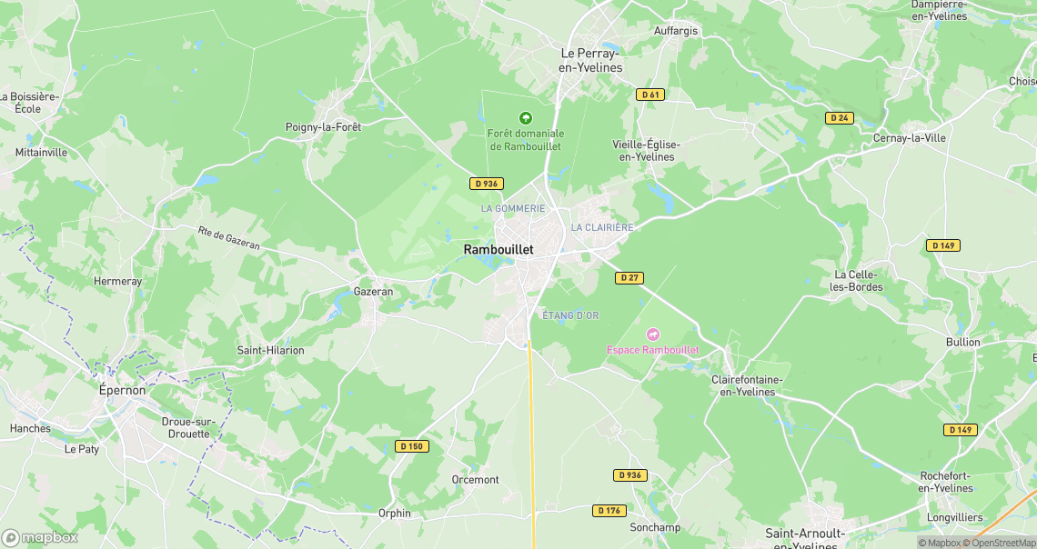 Localisation de la voiture à Rambouillet