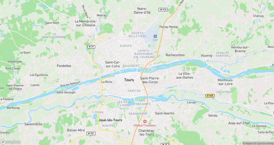 Localisation de la voiture à Tours