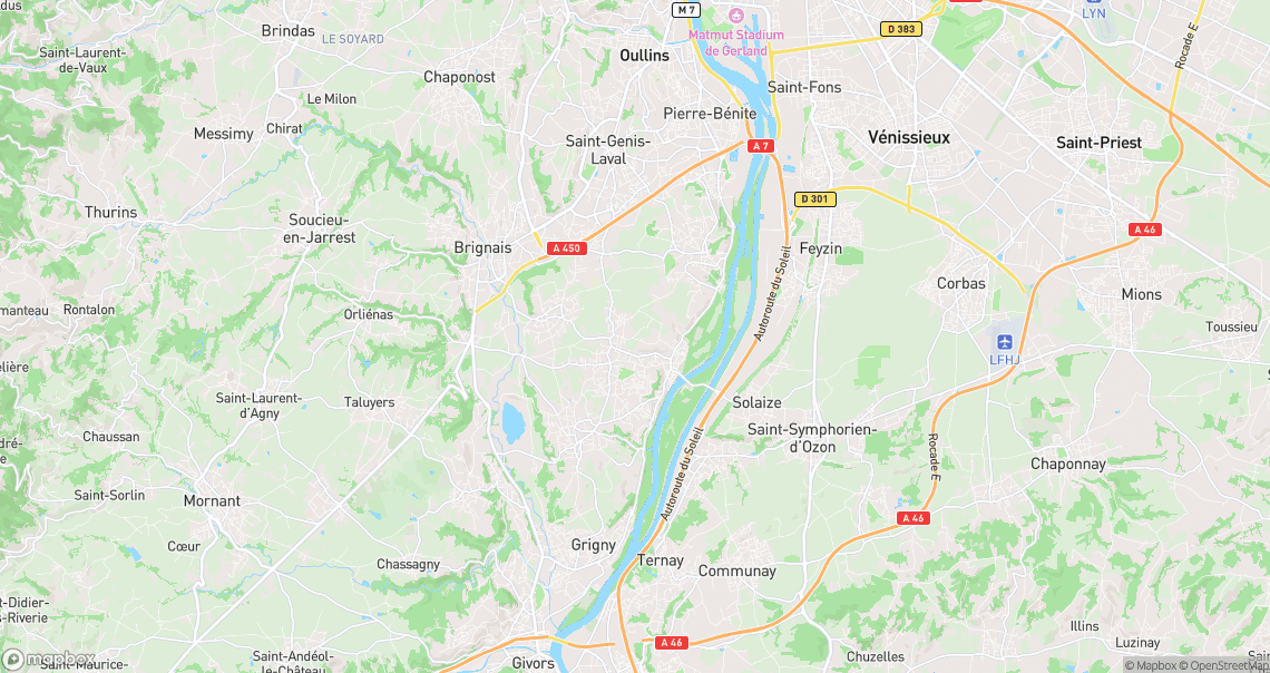 Localisation de la voiture à Vernaison