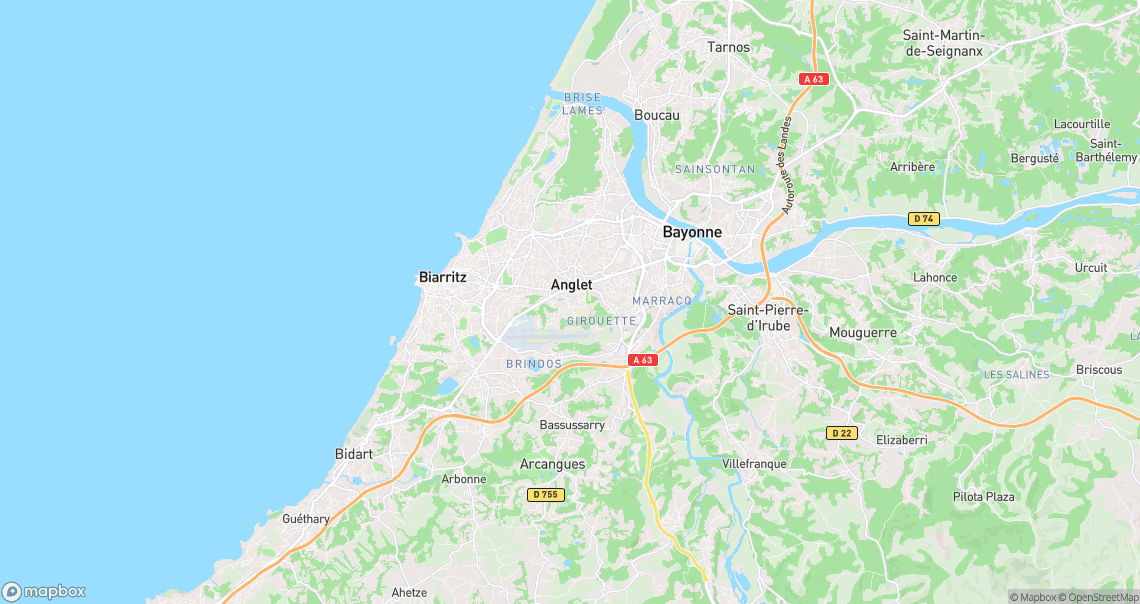 Localisation de la voiture à Anglet