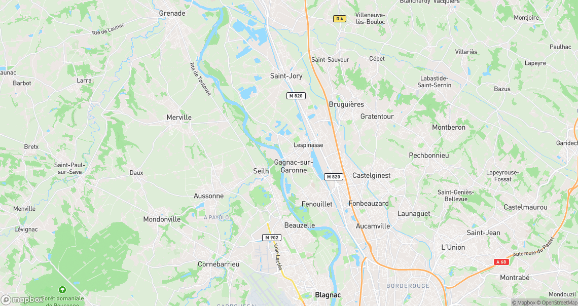 Localisation de la voiture à Gagnac-sur-Garonne