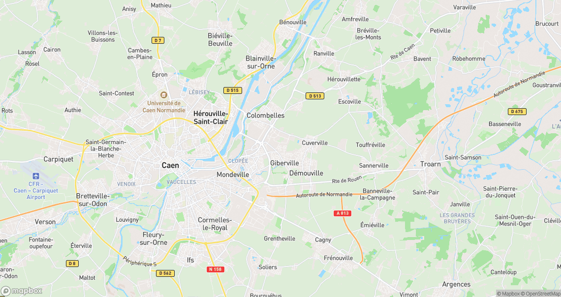 Localisation de la voiture à Giberville
