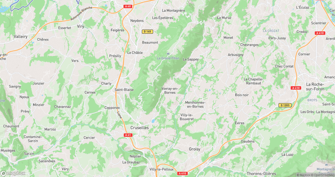 Localisation de la voiture à Vovray-en-Bornes