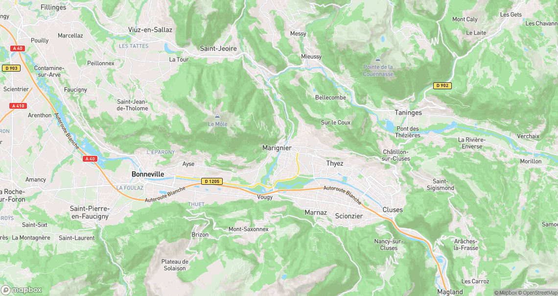 Localisation de la voiture à Marignier