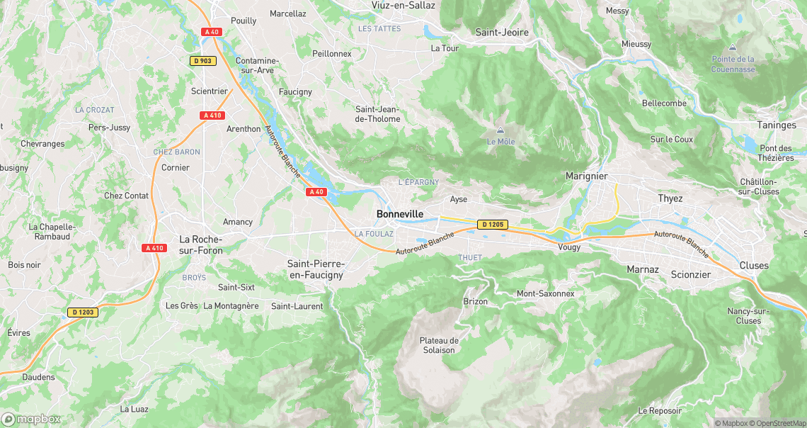 Localisation de la voiture à Bonneville