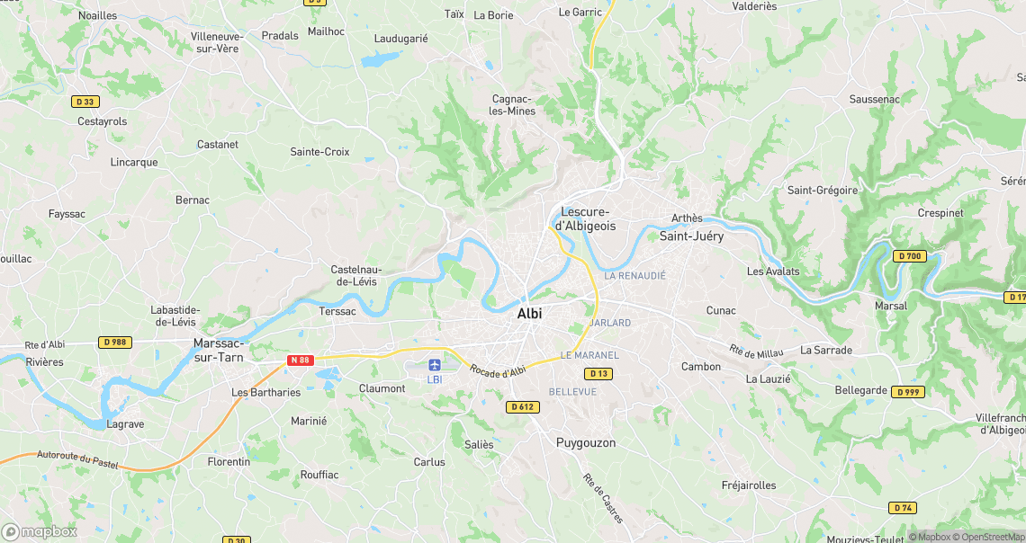 Localisation de la voiture à Albi