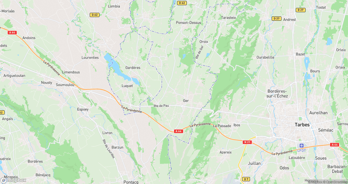 Localisation de la voiture à Ger