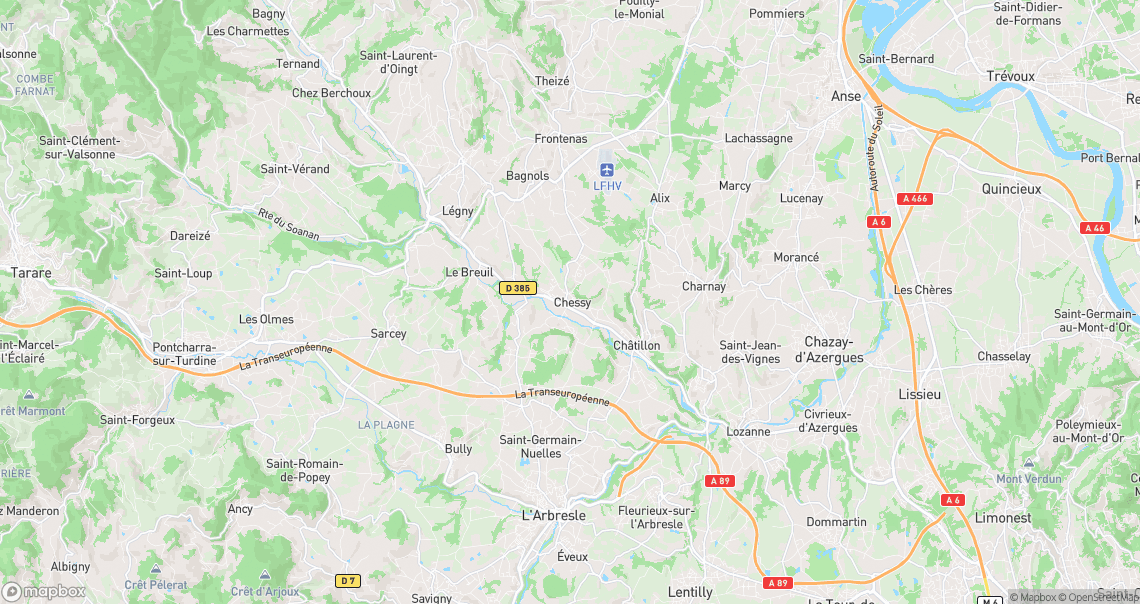 Localisation de la voiture à Chessy