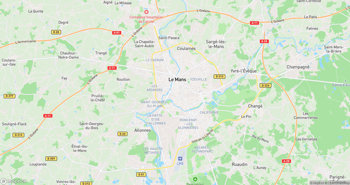 Localisation de la voiture à Le Mans
