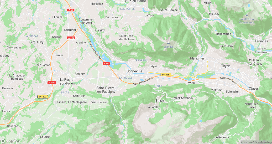Localisation de la voiture à Bonneville