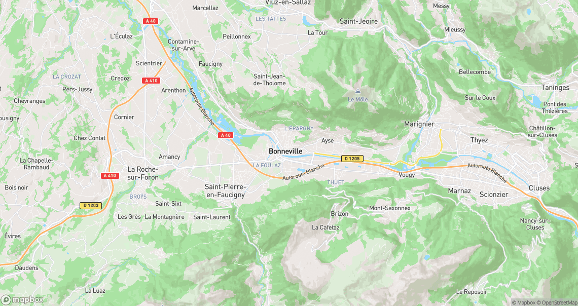 Localisation de la voiture à Bonneville