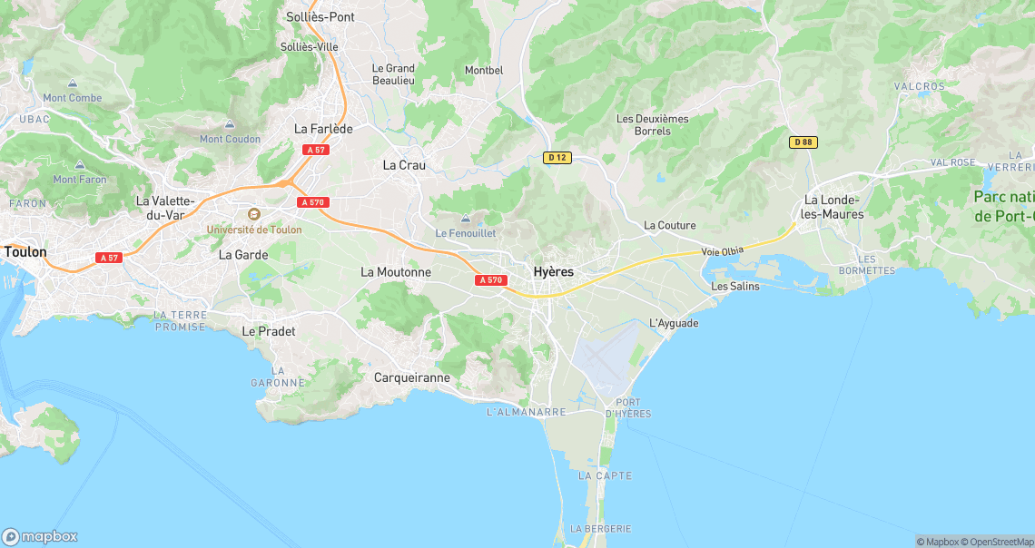 Localisation de la voiture à Hyères
