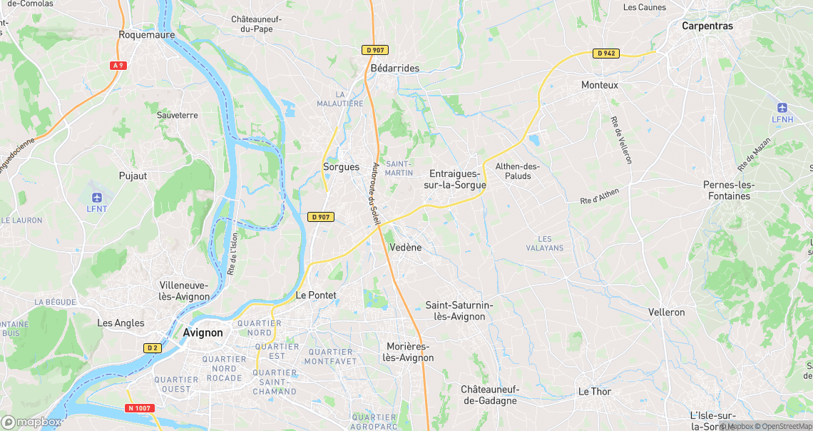Localisation de la voiture à Sorgues