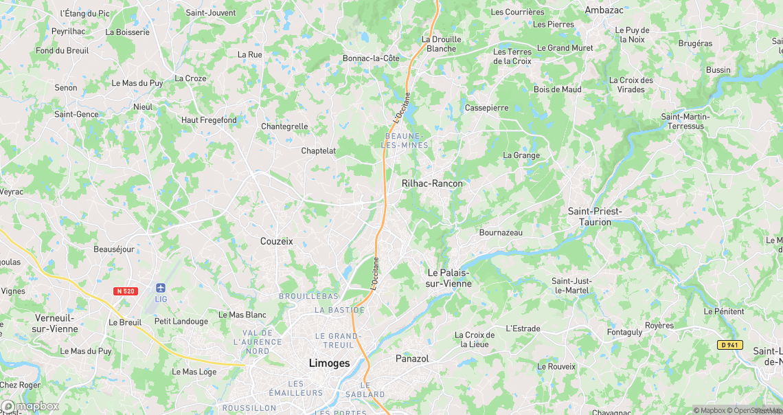 Localisation de la voiture à Limoges