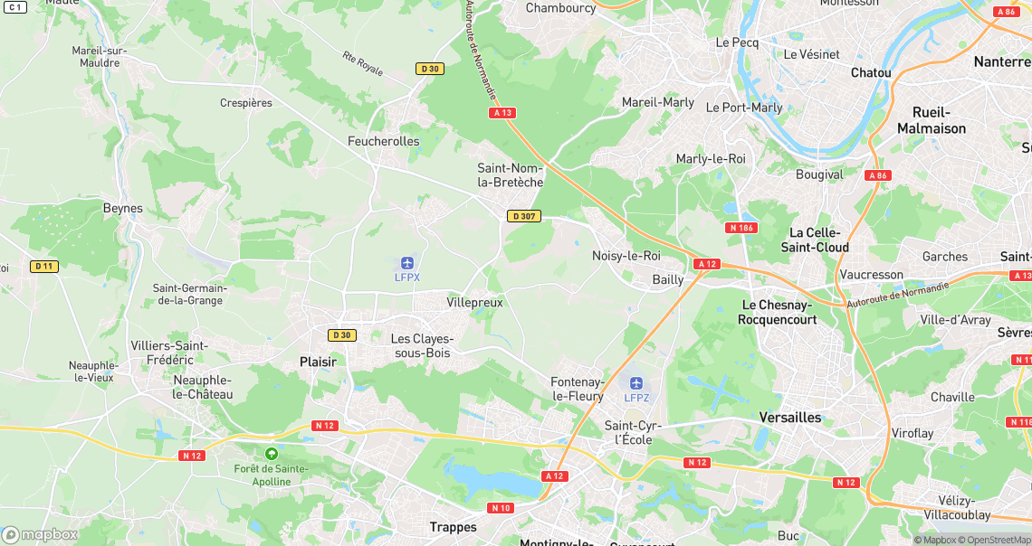 Localisation de la voiture à Villepreux