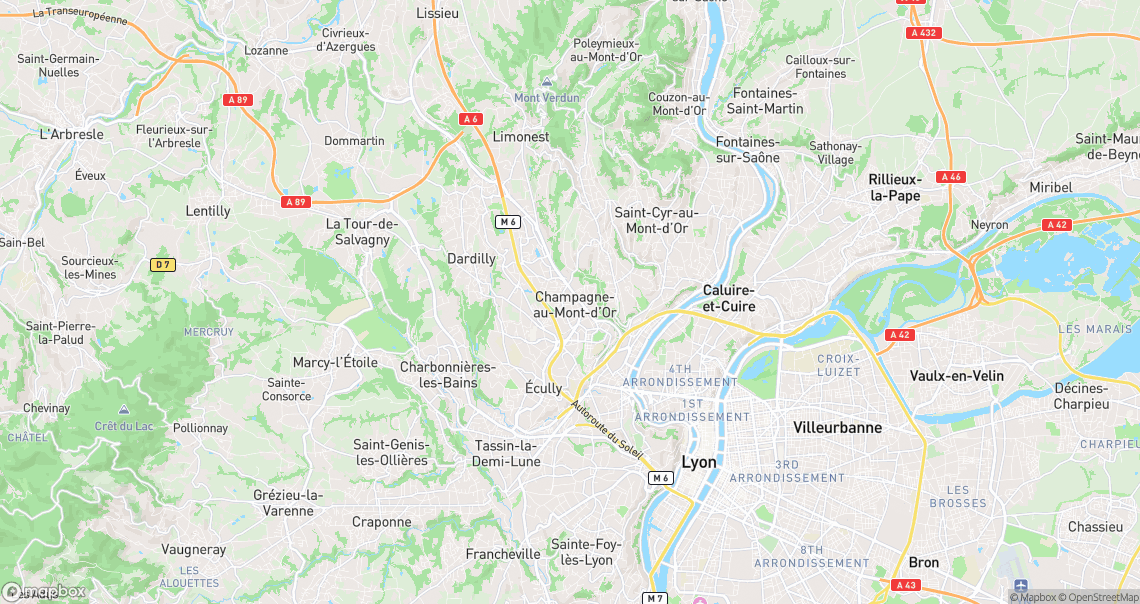 Localisation de la voiture à Champagne-au-Mont-d'Or