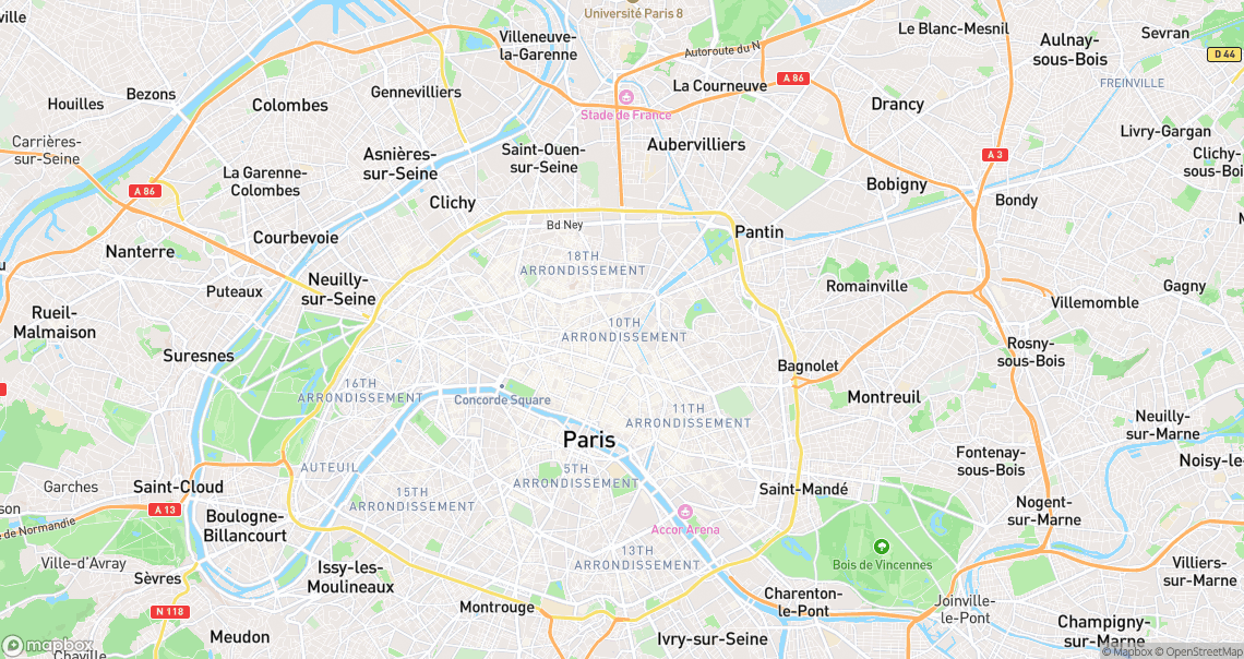 Localisation de la voiture à Paris