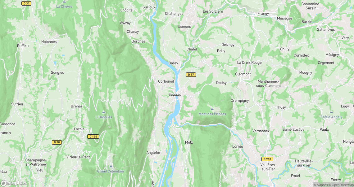 Localisation de la voiture à Seyssel
