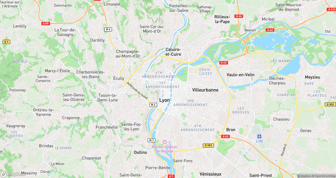 Localisation de la voiture à Lyon