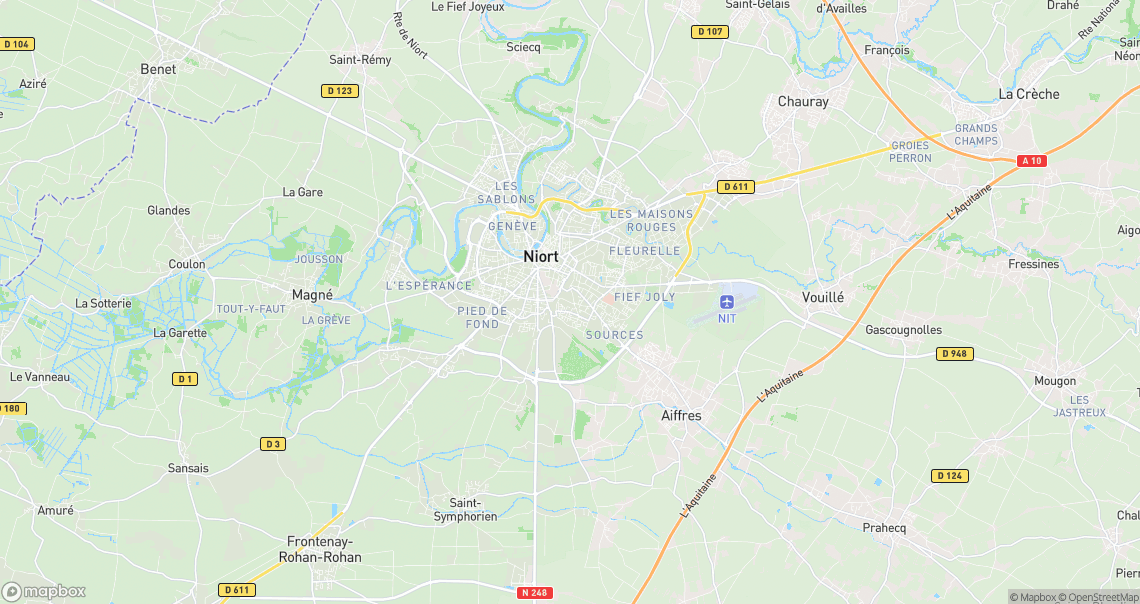 Localisation de la voiture à Niort