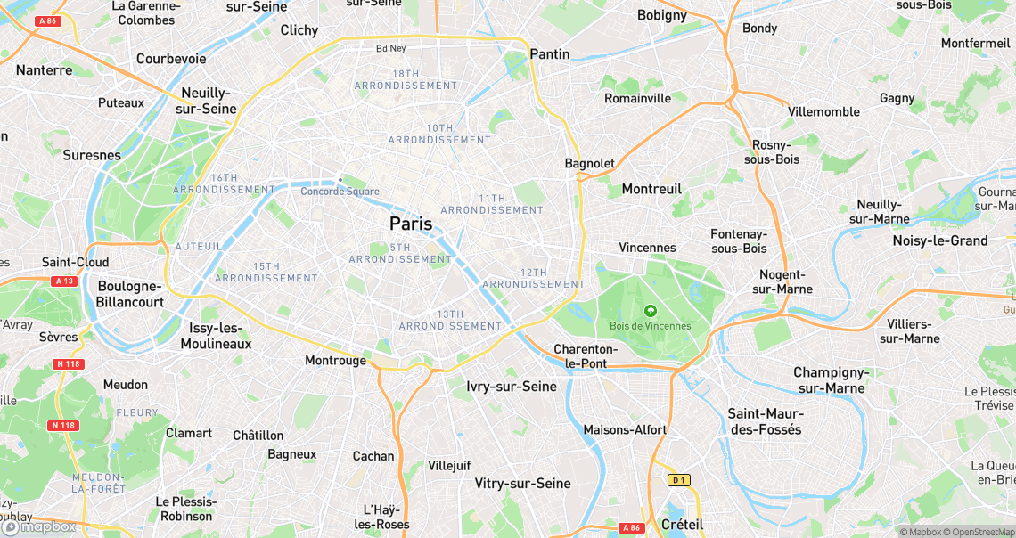 Localisation de la voiture à Paris