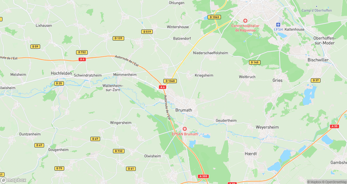 Localisation de la voiture à Brumath