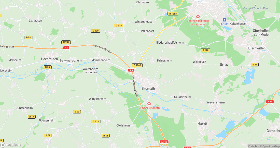 Localisation de la voiture à Brumath