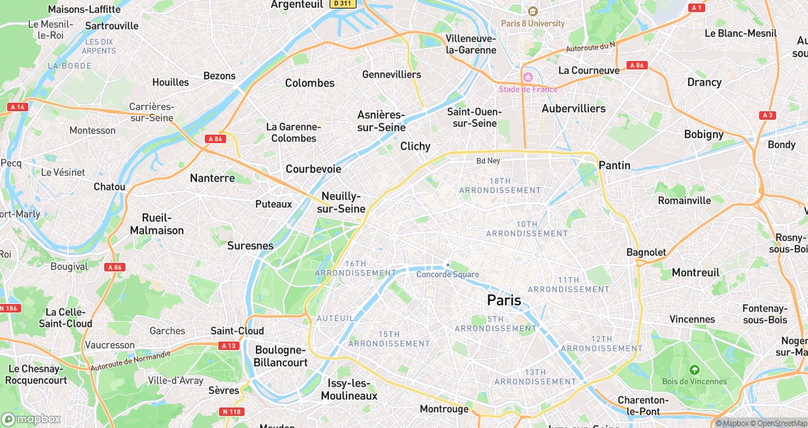 Localisation de la voiture à Paris