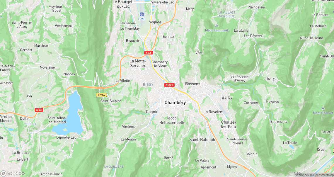Localisation de la voiture à Chambéry