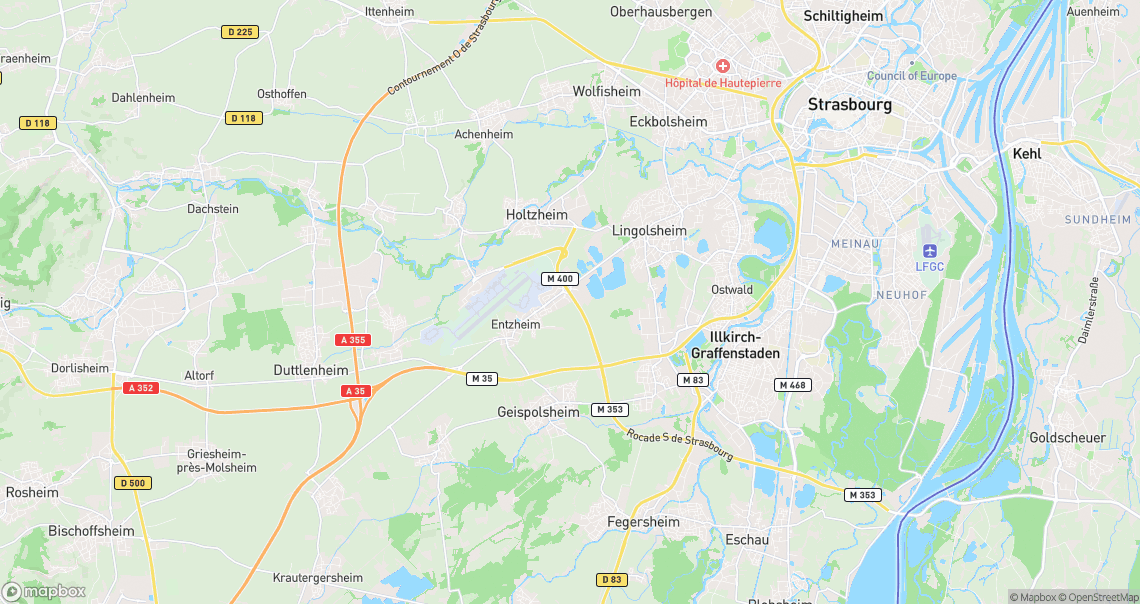 Localisation de la voiture à Entzheim