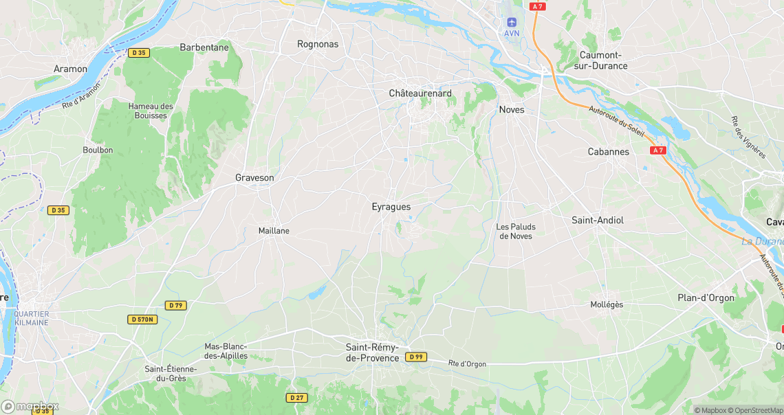 Localisation de la voiture à Eyragues