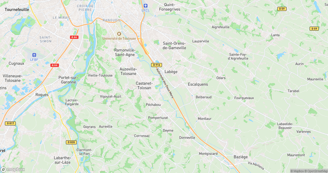 Localisation de la voiture à Castanet-Tolosan