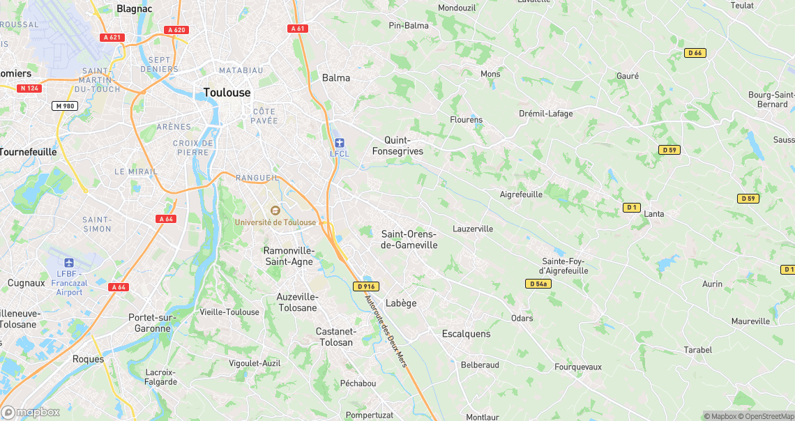 Localisation de la voiture à Saint-Orens-de-Gameville