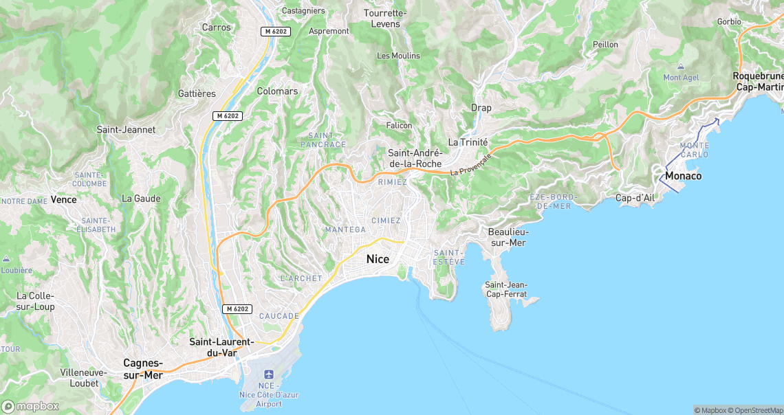 Localisation de la voiture à Nice