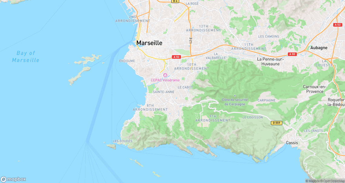 Localisation de la voiture à Marseille