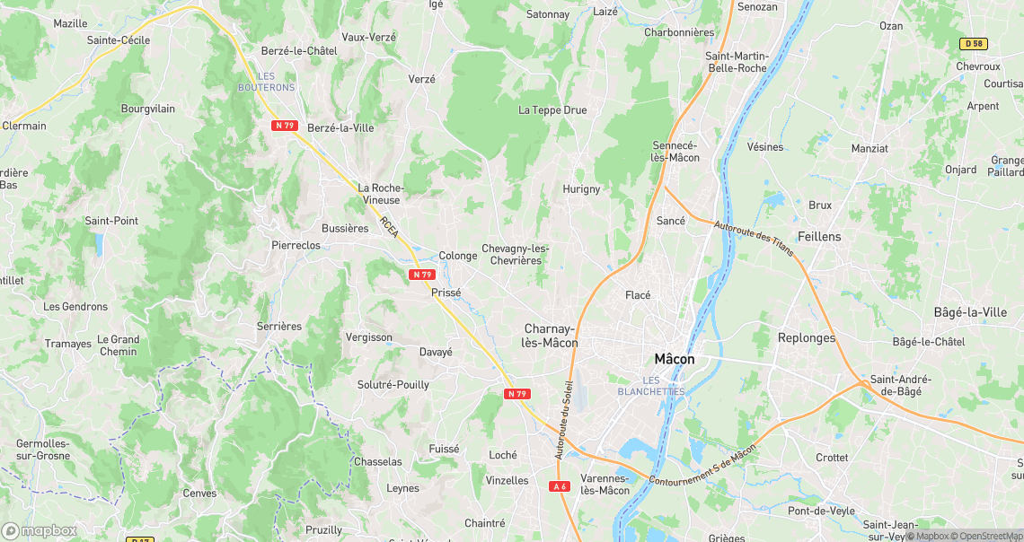 Localisation de la voiture à Chevagny-les-Chevrières