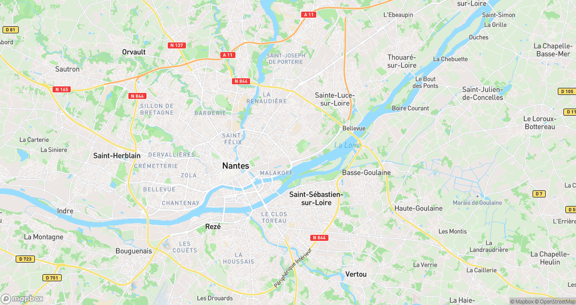 Localisation de la voiture à Nantes