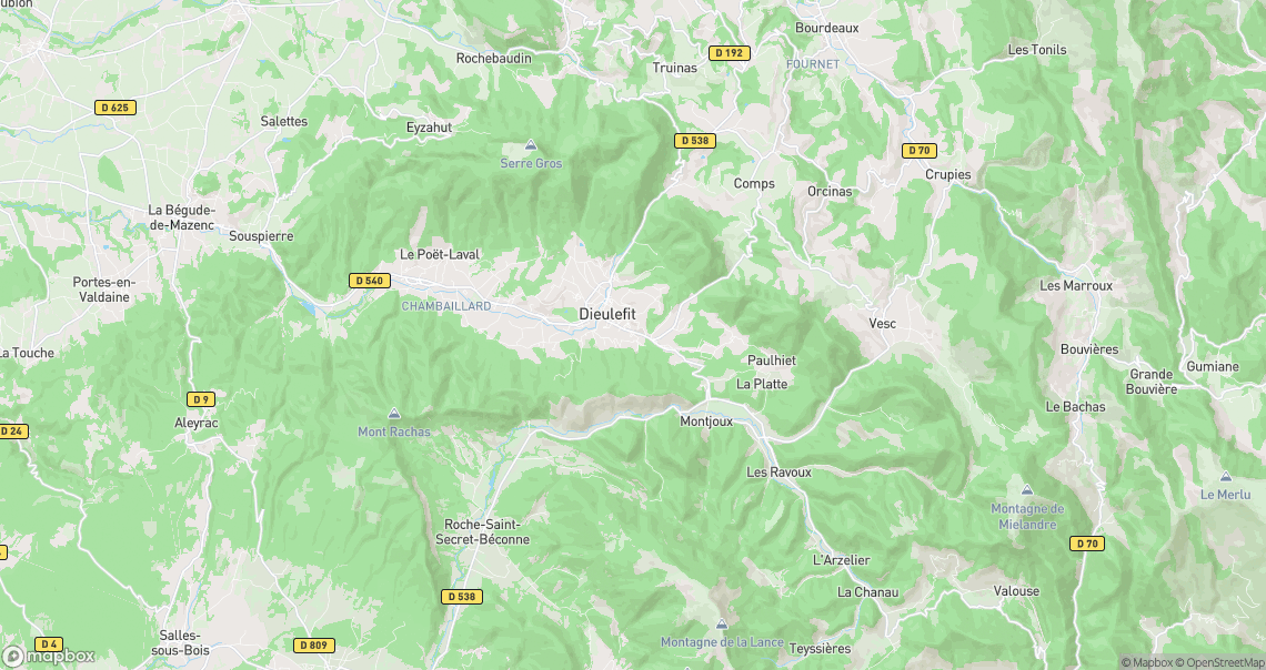 Localisation de la voiture à Dieulefit
