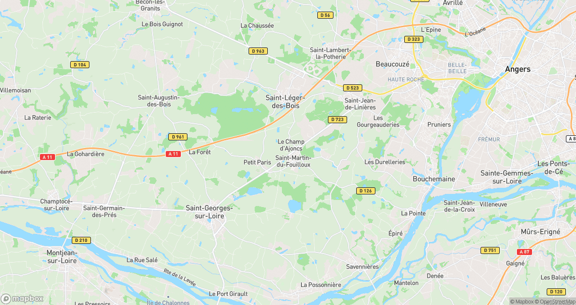Localisation de la voiture à Saint-Martin-du-Fouilloux