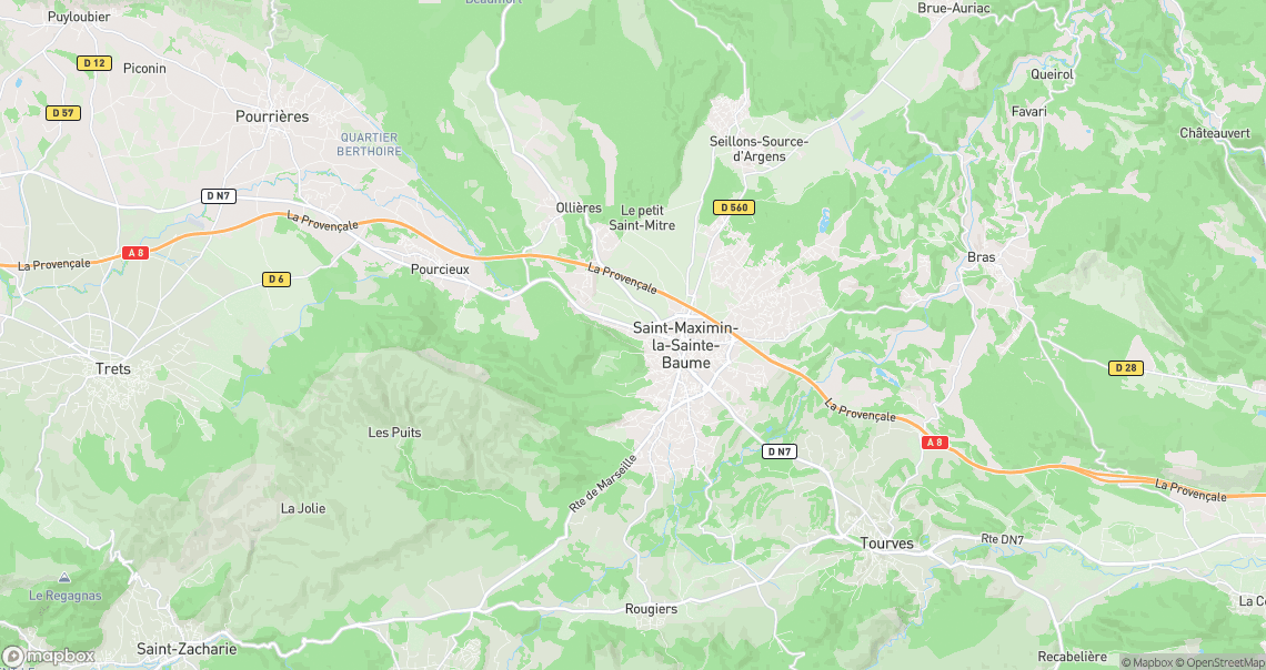Localisation de la voiture à Saint-Maximin-la-Sainte-Baume