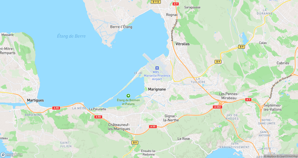 Localisation de la voiture à Marignane