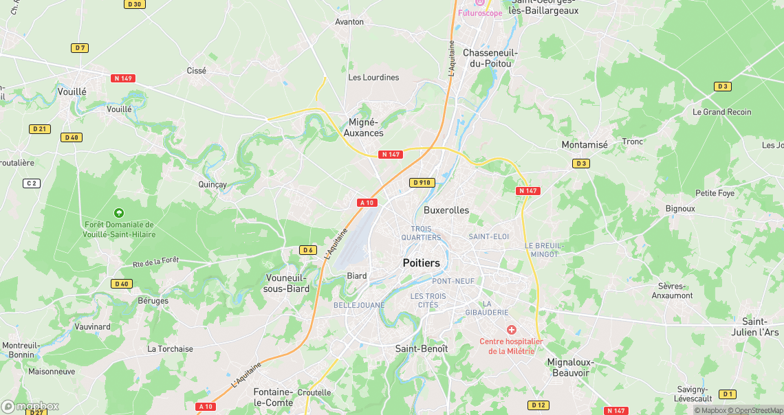 Localisation de la voiture à Poitiers