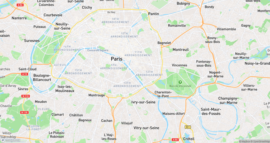Localisation de la voiture à Paris
